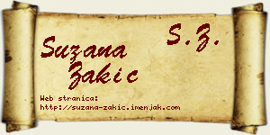 Suzana Zakić vizit kartica